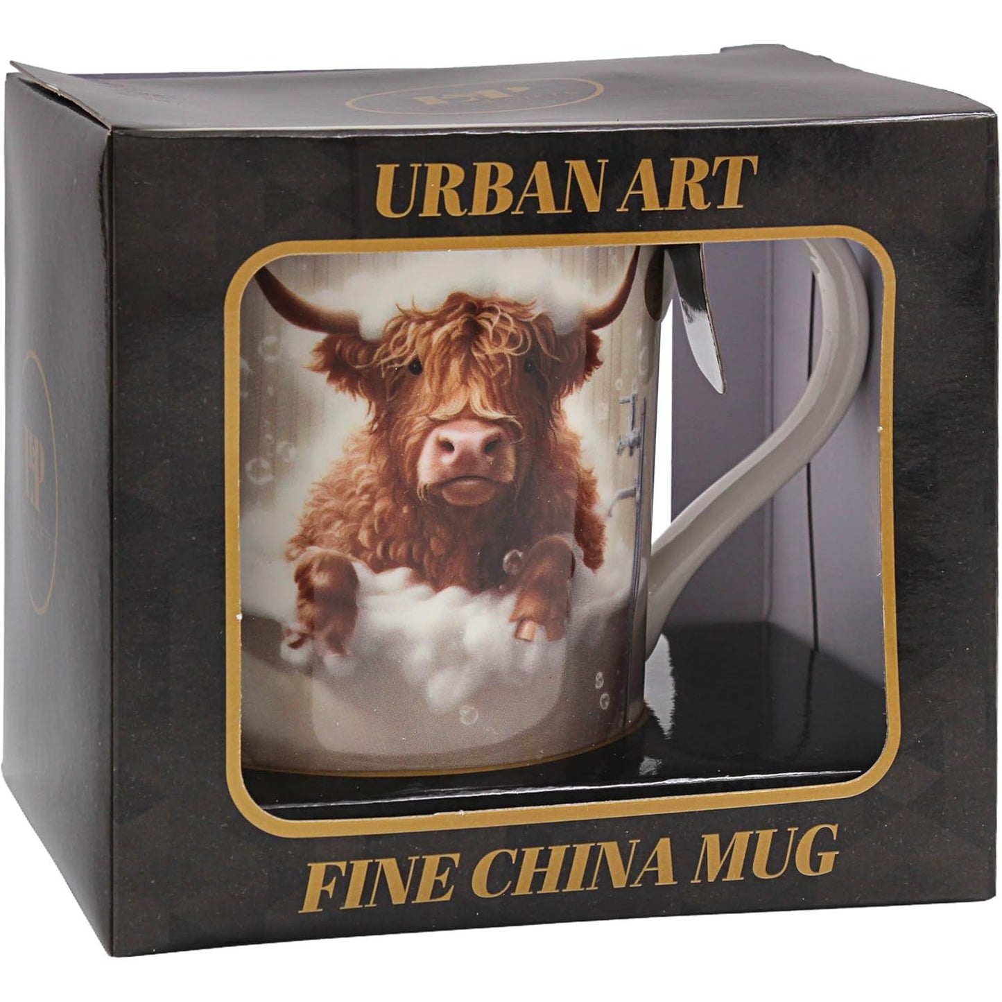 Highland Cow Bubble Bath Mug for Hot & Cold Drinks | Fine China Tea and Coffee Cups for Home & Office | Comfortable & Easy-to-Hold Coffee Mugs for Beverages & Daily Use