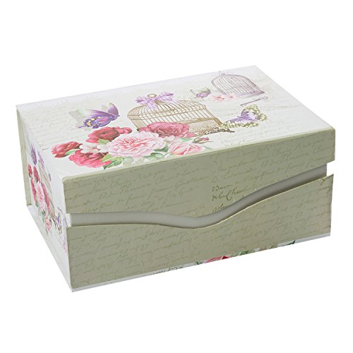 Coffee Tea Cup and Saucer Set 2 Shabby Chic Vintage Flora Porcelain Set Gift Box (Lalic Summer Garden)