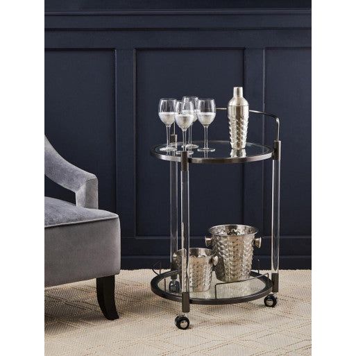 Round 2 Tier Drinks Trolley | Oria