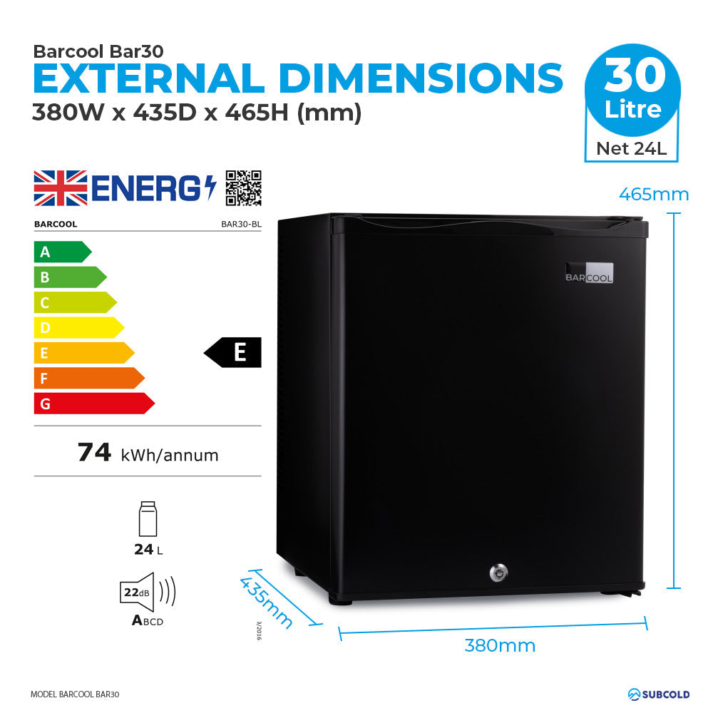 Barcool Bar30 LED Mini Bar Fridge